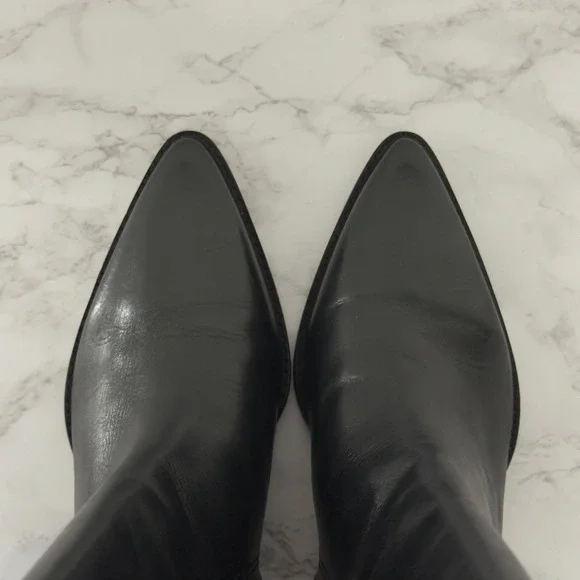 Matisse Caty Leather Booties Size 8 Black Leather Pointed Toe Ankle Boots - Picture 5 of 15